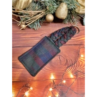 Shoulder Bag from recycled fabrics, Reusable Lined Bag, Handmade Braided Keyring