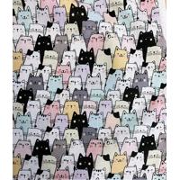 Christmas Tree Cat Folded Fabric Christmas Ornament Handmade Christmas Tree Decorations,  made in Yo