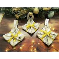 Motorcycle Christmas Folded Fabric Ornament Handmade Tree Decorations, made in Yorkshire