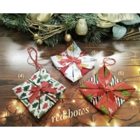 Christmas Tree Decoration, Folded Fabric Tree Ornament, Secret Santa, Stocking Filler, handmade in Y