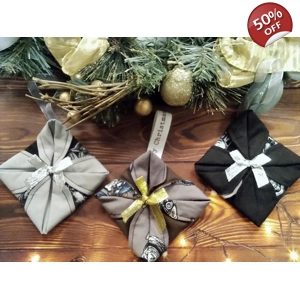 Motorcycle Christmas Folded Fabric Ornament Handmade Tree Decorations, made in Yorkshire