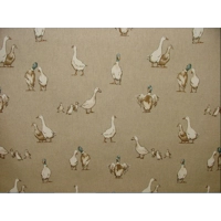 Letter Box Gift Ducks Linen Keyring  Luggage Tag Geese Keyfob,  Eco Friendly Fabric Keychain Made in