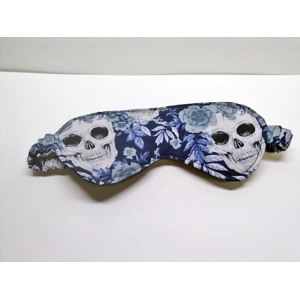 Gothic Skull Sleep Mask, Gift for Goth, Red Skull Sleep Ma..