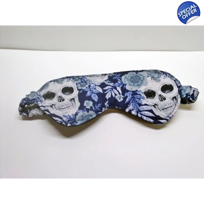 Gothic Skull Sleep Mask, Gift for Goth, Red Skull Sleep Ma..