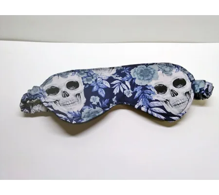 Gothic Skull Sleep Mask, Gift for Goth, Red Skull Sleep Mask, Handmade From Yorkshire