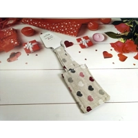 Linen Heart Keyring, handmade linen keyfob, Luggage Tag