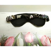 Butterfly sleep mask, padded cotton fabric sleep mask with covered elastic, butterfly scrunchie, let