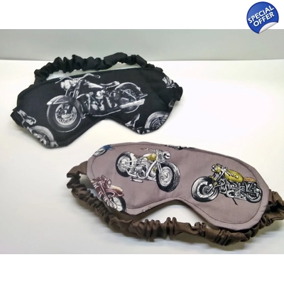 Biker Motorcycle Sleep Mask, Brown Motorbike cotton sleep ..