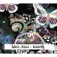 Butterfly sleep mask, padded cotton fabric sleep mask with covered elastic, butterfly scrunchie, let