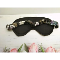 Butterfly sleep mask, padded cotton fabric sleep mask with covered elastic, butterfly scrunchie, let