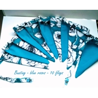 Bee fabric cotton bunting, 6 flags 1.6 metres, Full size Double Sided Yello