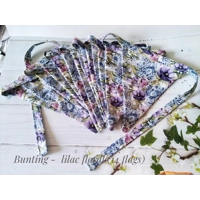 Bee fabric cotton bunting, 6 flags 1.6 metres, Full size Double Sided Yello