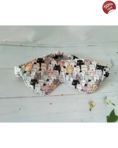 Cat sleep mask, padded beauty mask, handmade letterbox gift Cat sleep mask, padded beauty mask, handmade letterbox gift