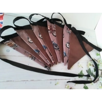 Brown Motorcycle Bunting double sided 10 flags, 2.6 metres, motorbike cotton bunting, Motorcycle Gif