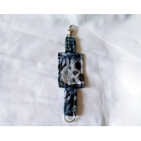 Skulls Keyring  Luggage Tag Red keyfob, Eco Friendly New Home Gift Made in Yorkshire