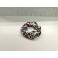 Gothic Skull Headband: Blue Halloween Cotton Hair Tie, Blue Scrunchie