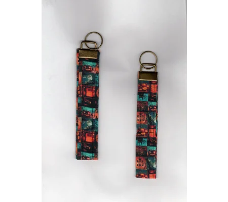 Halloween Wrist Strap Keyfob/Keychain Letter Box Gift, Handmade