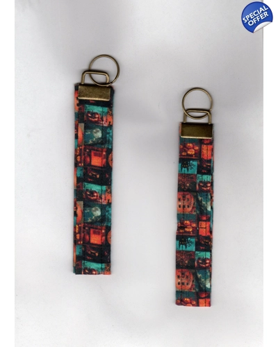 Halloween Wrist Strap Keyfob/Keychain Letter Box Gift, Handmade Halloween Wrist Strap Keyfob/Keychain Letter Box Gift, Handmade