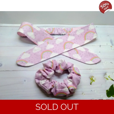 Rainbow headband and sc..