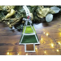 Christmas Tree Decoration Handmade Green Felt Stocking Reusable Fabric Star Tree Ornament, letter bo