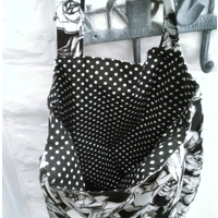 Black roses shoulder bag, eco friendly reusable cotton bag for life, made in Yorkshire