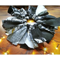 Motorbike mini rag wreath, eco friendly motorcycle home decor hanging decoration tree letter box gif