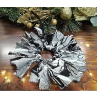 Black Rose Mini Rag Wreath - Eco-Friendly Home Decor Gift Handmade in Yorkshire