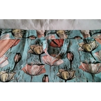 Green cotton half apron, front pocket, tie waist lined peg apron handmade in Yorkshire, letter box g