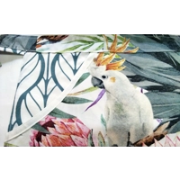 Upcycled Parrot Apron, fully lined cotton peg apron with front pocket and tie waist handmade in York