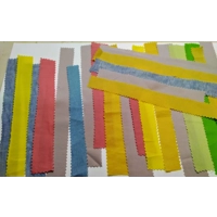 Mini rag wreath home decoration for Spring ribbon cotton fabric ornament, handmade in Yorkshire lett