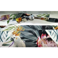 Upcycled Parrot Apron, fully lined cotton peg apron with front pocket and tie waist handmade in York