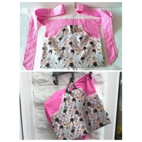 Upcycled Parrot Apron, fully lined cotton peg apron with front pocket and tie waist handmade in York