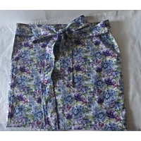 Lined Pug apron, linen tie waist pocket half apron