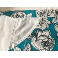 Blue rose tie waist apron with front pocket, fully lined cotton peg apron, letter box gift made in Y