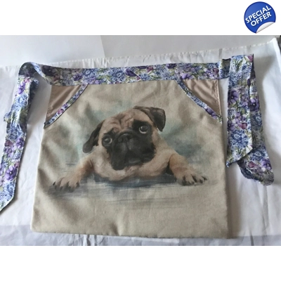 Lined Pug apron, linen ..