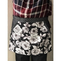 Three pocket utility apron, tie waist pink peg apron, lined craft apron handmade in Yorkshire, lette