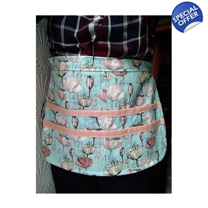 Green Utility Six pocket apron, gardening apron, teacher apron letter box gift