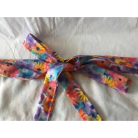 Yellow flower cotton apron, tie waist three pocket apron  - half apron, pinny, letterbox gift handma