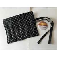 Back to school pencil case for kids, galaxy fabric pencil roll, cotton fabric stationary pouch, hand