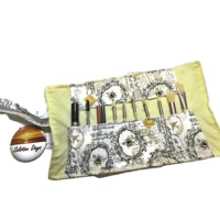 Bee Make Up Brush Roll Storage Case, Brush Holder, Crochet Hook Case, Mother's Day