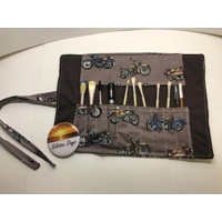 Motorcycle Make Up Brush Roll Storage Case, Motorbike Brush Holder, Biker Chick,  Secret Santa, Stoc