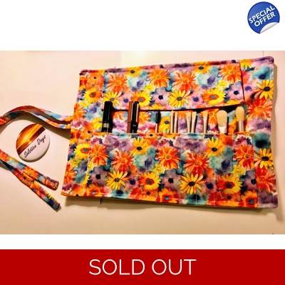 Flowers Make Up Brush Roll Storage Case, Mother's Day Gift