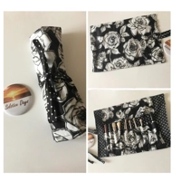 Bee Make Up Brush Roll Storage Case, Brush Holder, Crochet Hook Case, Mother's Day