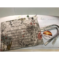 Handmade Music Script Make Up Brush Roll, Crochet Hook Storage Case, Ideal Secret Santa letter box G