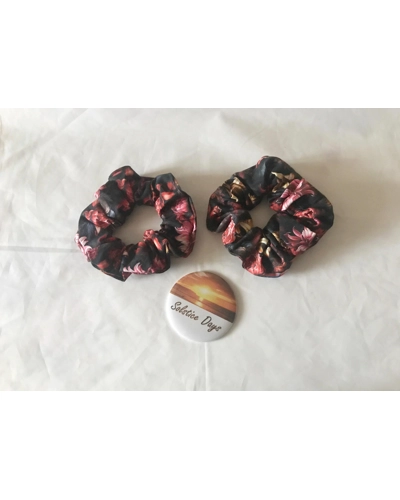 Roses hair scrunchie, hair accessory, letter box gift handmade in Yorkshire Roses hair scrunchie, hair accessory, letter box gift handmade in Yorkshire