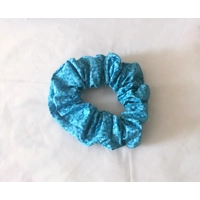 Blue and Pink Floral Self Tie Headband, Scrunchie,  handmade in Yorkshire