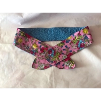 Pink and Blue fabric storage box, cotton basket, storage caddy handmade in Yorkshire