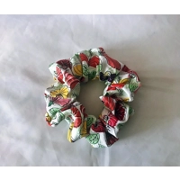 Self Tie Headband, Scrunchie, White Floral Hair Tie,  Letter Box Gift from Yorkshire