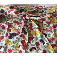 Floral Cotton Half Apron: Handmade Three-Pocket Pinny, Yorkshire