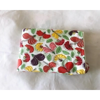 White Floral Print Cotton Shopping Bag: Handmade Eco-Friendly Tote